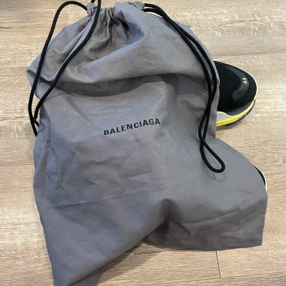 Balenciaga Triple S black yellow sneakers men size 11 - Picture 8 of 9